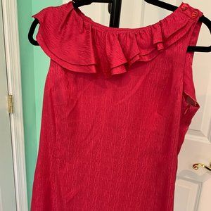 Trina Turk - Pink / Coral satin blouse, size 10